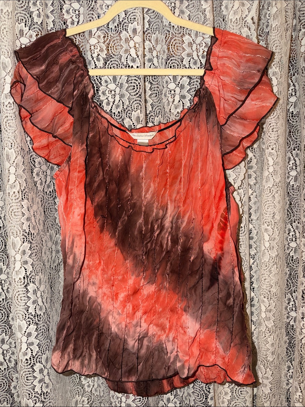 Christopher & Banks Abstract Blouse